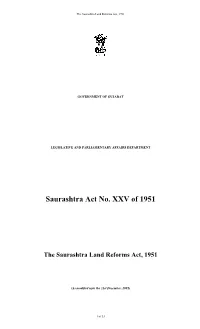 Saurashtra Land Reforms Act, 1951