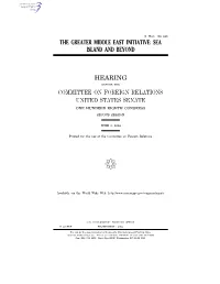 The Greater Middle East Initiative: Sea Island and Beyond