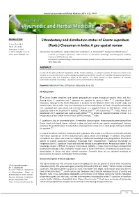 Ethnobotany and Distribution Status of Ensete Superbum (Roxb