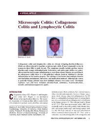 Microscopic Colitis: Collagenous Colitis and Lymphocytic Colitis