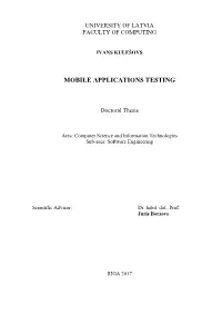Mobile Applications Testing