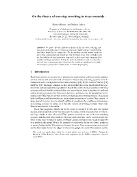 On the Theory of One-Step Rewriting in Trace Monoids