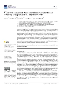 A Comprehensive Risk Assessment Framework for Inland Waterway Transportation of Dangerous Goods