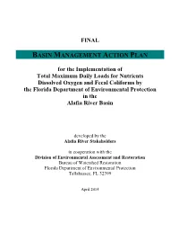 BASIN MANAGEMENT ACTION PLAN for the Implementation of Total Maximum Daily Loads for Nutrients, Dissolved Oxygen and Fecal Colif