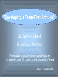 Developing a Team-First Attitude"