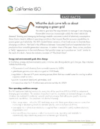 Duck Curve Tells Us About Managing a Green Grid the Electric Grid and the Requirements to Manage It Are Changing