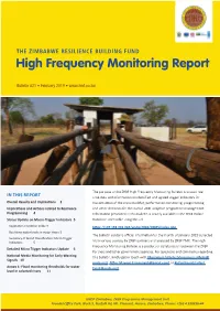 High Frequency Monitoring Report Bulletin #21 | February 2019