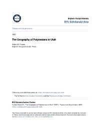 The Geography of Polynesians in Utah