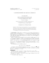 A GENERALIZATION of DOUADY's FORMULA Gamaliel Blé Carlos Cabrera (Communicated by Enrique Pujals) 1. Introduction. in This Pa