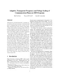 Adaptive, Transparent Frequency and Voltage Scaling of Communication