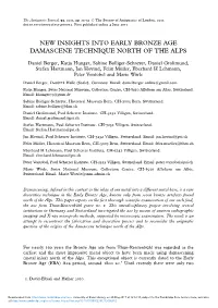New Insights Into Early Bronze Age Damascene Technique North of the Alps