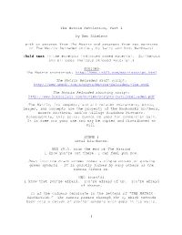The Matrix Revolution, Part I