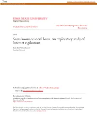 An Exploratory Study of Internet Vigilantism Karl Allen Wehmhoener Iowa State University