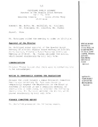 April 2020 Board Meeting Minutes