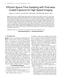 Efficient Space-Time Sampling with Pixel-Wise Coded Exposure For