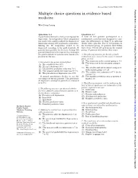Multiple Choice Questions in Evidence Based Medicine