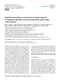 Sinkholes and Uvalas in Evaporite Karst: Spatio-Temporal Development with Links to Base-Level Fall on the Eastern Shore of the Dead Sea