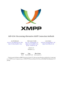 XEP-0156: Discovering Alternative XMPP Connection Methods