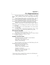 Appendix 3 -- U.S. Representatives