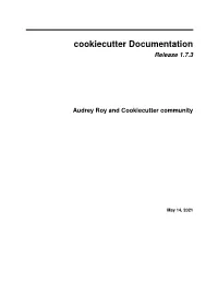 Cookiecutter Documentation Release 1.7.3