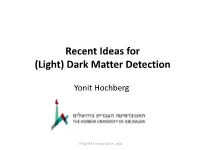(Light) Dark Matter Detection