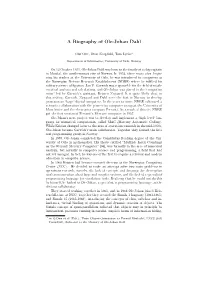 A Biography of Ole-Johan Dahl