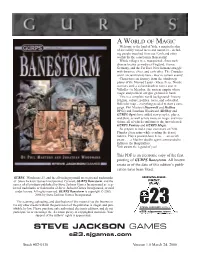 GURPS Banestorm