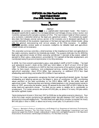 OHFOOD: an Ohio Food Industries Input-Output Model (Year 2008, Version 12, August 2010)