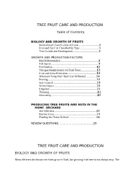 Tree Fruit Care and Production