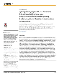 And Polychlorinated Biphenyls-Degrading Bacterium Without Dead-End Intermediates Accumulation