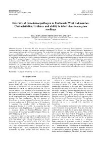 Diversity of Ganoderma Pathogen in Pontianak, West Kalimantan: Characteristics, Virulence and Ability to Infect Acacia Mangium Seedlings