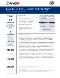 Lake Chad Basin Complex Emergency Fact Sheet