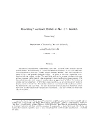 Measuring Consumer Welfare in the CPU Market