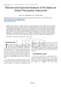 Wavelet and Spectral Analysis of Thetabla–An Indian Percussion Instrument