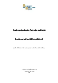Cour De Cassation. Dossiers D'instruction (An XI-1866)