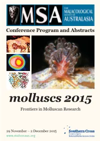 Molluscs 2015 Program and Abstract Handbook