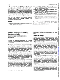 Simple Technique to Identify Haemosiderin in Immunoperoxidase Stained Sections
