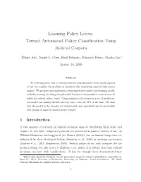 Toward Automated Policy Classification Using Judicial Corpora
