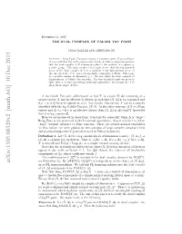 Arxiv:1503.08320V2 [Math.AG] 10 Dec 2015 O Hsnto;W Eegie Ytecnet Flrecmlxstr Complex Large of Symmetry