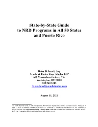August 12, 2021 State-By-State Guide to NRD Programs in All 50 States