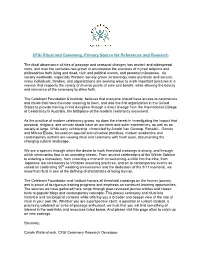 CF&I Ritual and Ceremony, Primary Source for References and Research