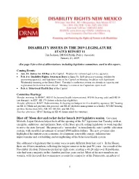Legislative Report #1