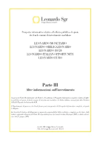 Leonardo Sgr Parte Iii:Leonardo Sgr Parte