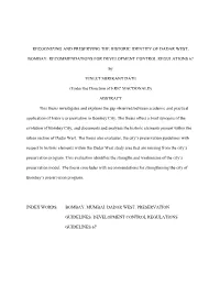 Recognizing and Preserving the Historic Identity of Dadar, West