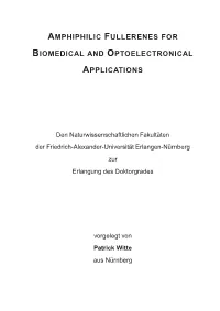 Amphiphilic Fullerenes for Biomedical and Optoelectronical Applications”