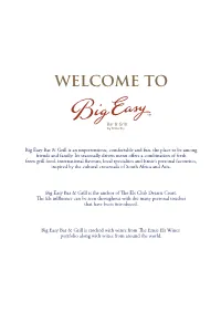 Big Easy Menu June 2020