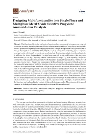 Designing Multifunctionality Into Single Phase and Multiphase Metal-Oxide-Selective Propylene Ammoxidation Catalysts