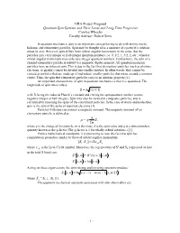 Quantum Spin Systems and Their Local and Long-Time Properties Carolee Wheeler Faculty Advisor: Robert Sims