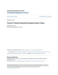 Tools for Tutoring Theoretical Computer Science Topics