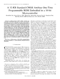 A 32-KB Standard CMOS Antifuse One-Time Programmable ROM